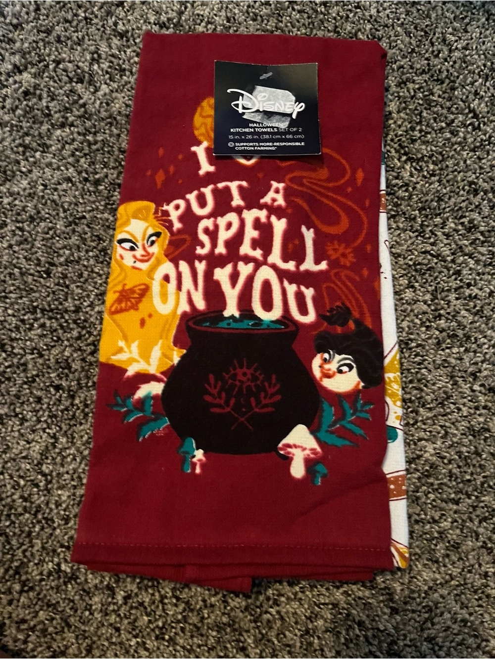 Disney Hocus Pocus kitchen hand towels